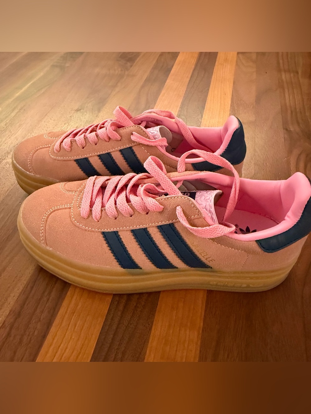 adidas Pink Glow Gum Gazelle Bold